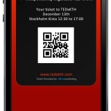 TEDx ticket and mobile HTML implementation by Jonas Lundman