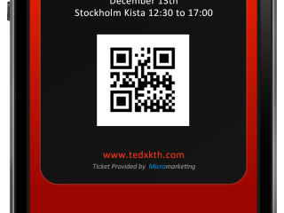 TEDx ticket and mobile HTML implementation by Jonas Lundman