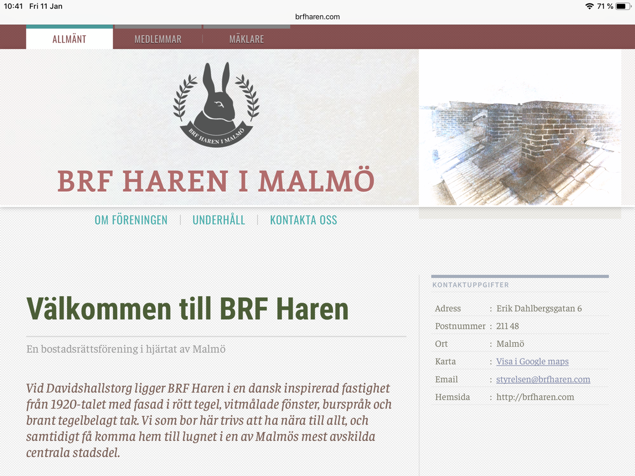 BRF Haren webpage